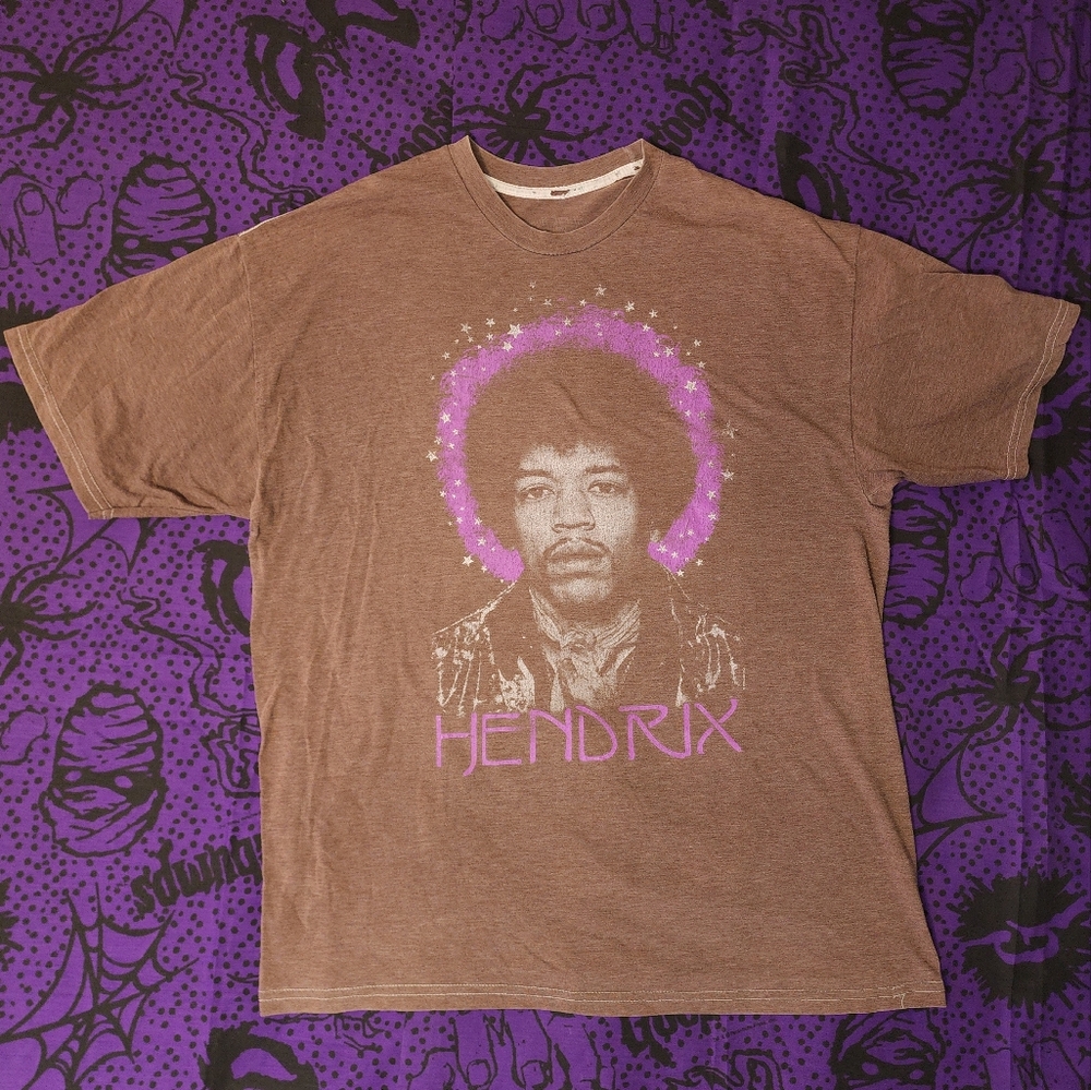 Jimi Hendrix Brown Graphic T-Shirt XL